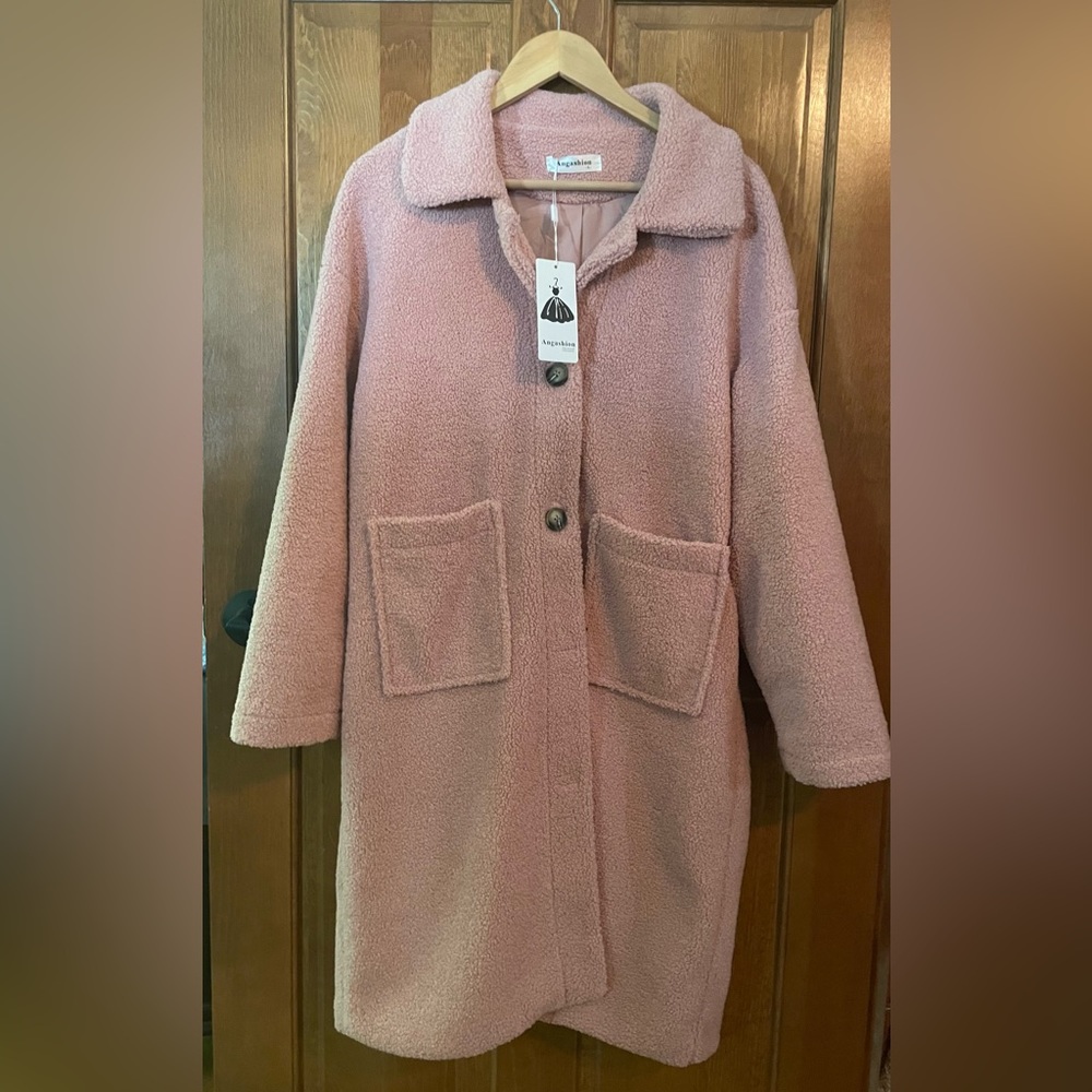 Teddy trench length jacket